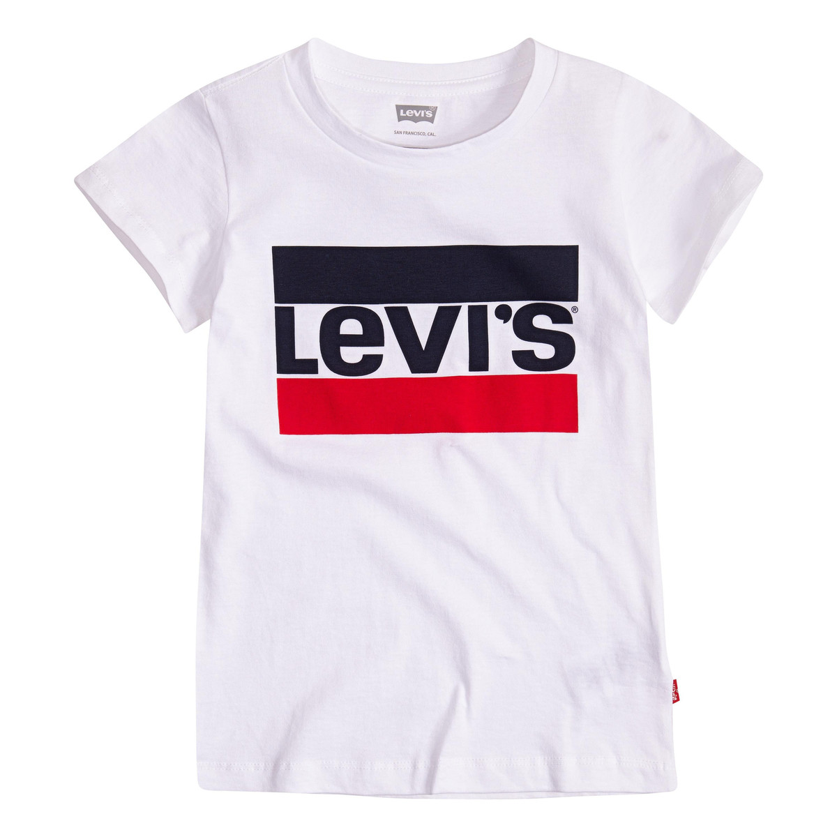 Textil Rapariga T-Shirt mangas curtas Levi's SPORTSWEAR met LOGO TEE Branco