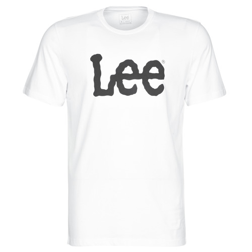 Textil Homem T-Shirt stores curtas Lee LOGO TEE SHIRT Branco