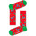 Roupa de interior Homem Meias Happy socks Christmas cracker holly gift box Multicolor