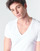 Textil Homem T-Shirt mangas curtas Hom SUP' COTTON TSHIRT COL V PROFOND Branco