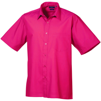 Textil Homem Camisas mangas curtas Premier PR202 Rosa Quente