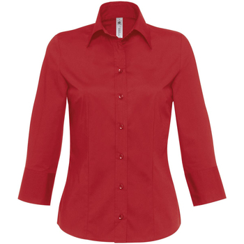 Textil Mulher camisas B And C Milano Vermelho profundo