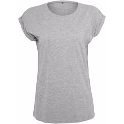 Textil Mulher T-Shirt mangas curtas Build Your Brand Extended Heather Grey