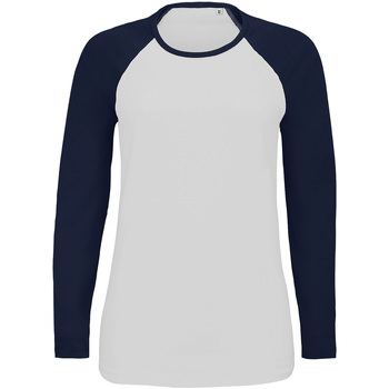 Textil Mulher T-shirt mangas compridas Sols 02943 Branco