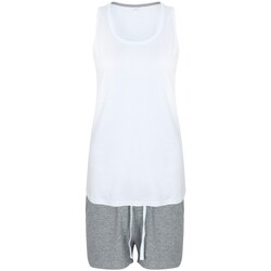 Textil Mulher Pijamas / Camisas de dormir Towel City TC052 Branco/Cinza de couro