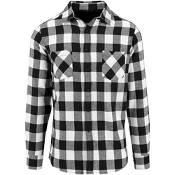 Textil Homem Camisas mangas comprida Build Your Brand BY031 Preto/branco