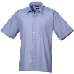 Textil Homem Camisas mangas curtas Premier PR202 Azul Médio