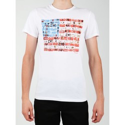 Textil Homem T-shirts e Pólos Wrangler S/S Modern Flag Tee W7A45FK12 Branco