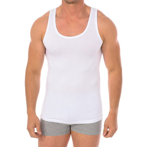 MSGM embroidered-logo cotton T-Shirt Nero Homem Camisolas de interior Kisses&Love 600-BLANCO Branco