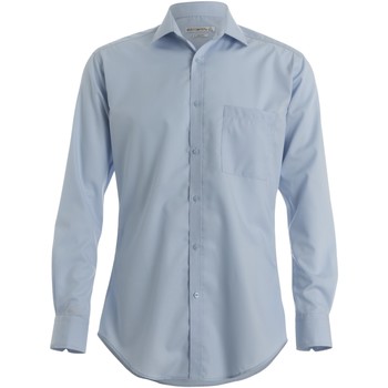 Textil Homem Camisas mangas comprida Kustom Kit KK113 Azul claro
