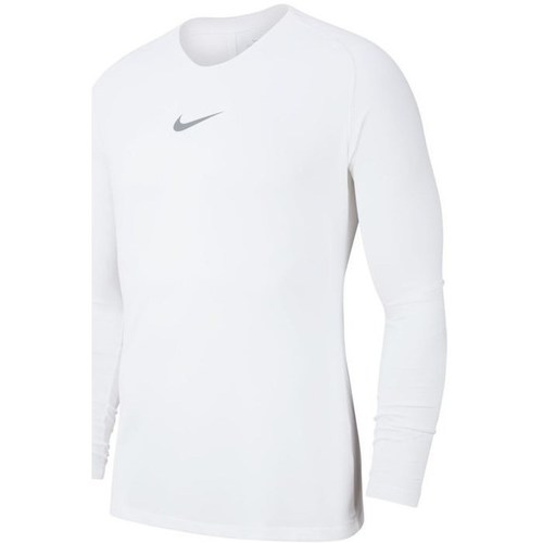 Textil Homem T-Shirt plains curtas Nike Dry Park First Layer Branco