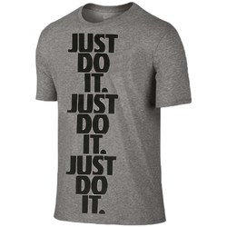 Textil Homem T-Shirt tops mangas curtas Nike Nsw Hybrid Jdi Stack Tee Cinza