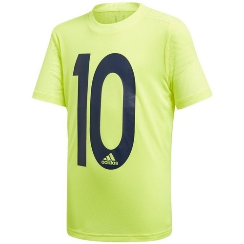 Textil Rapaz T-Shirt mangas curtas adidas Originals JR Messi Icon Jersey Verde