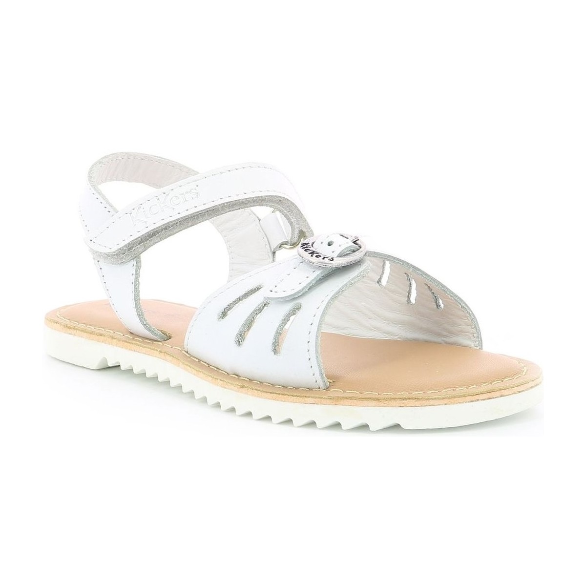 Sapatos Rapariga Sandálias Kickers SHAFLYN  3 BLANC 784721 Branco