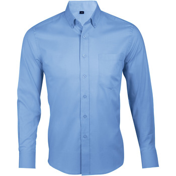Textil Homem Camisas mangas comprida Sols BUSINESS MEN Azul