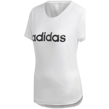 Textil Mulher T-Shirt mangas curtas adidas Originals D2M Logo Tee Branco