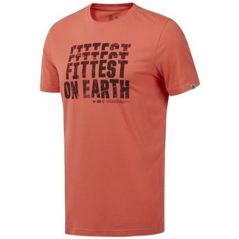 Textil Homem T-Shirt mangas curtas Reebok Sport RC Fittest ON Earth Cor de laranja