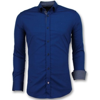 Textil Homem Camisas mangas comprida Tony Backer 102437022 Azul