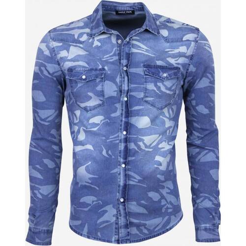 Textil Homem Camisas mangas comprida Daniele Volpe 11808881 Azul