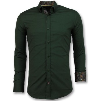 Textil Homem Camisas mangas comprida Tony Backer 102436869 Verde