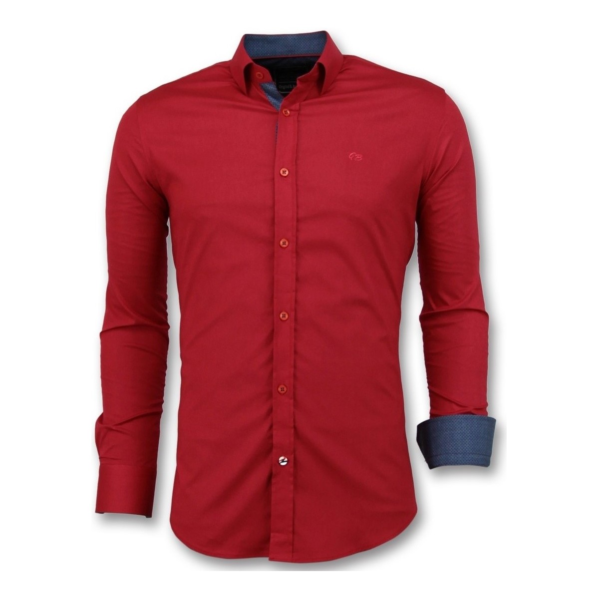 Textil Homem Camisas mangas comprida Tony Backer 102436806 Vermelho