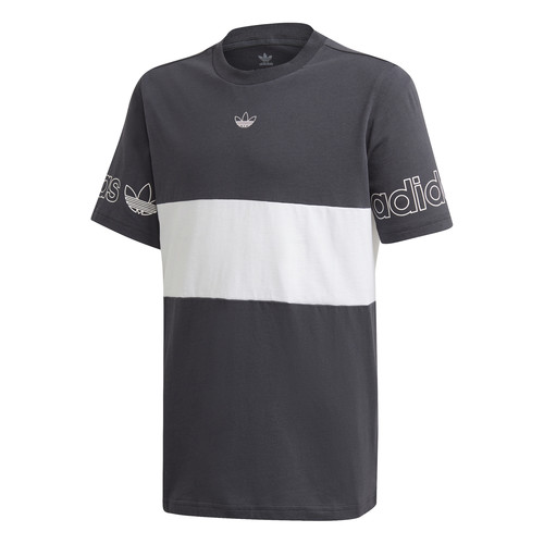 Textil Rapaz T-Shirt mangas curtas adidas Originals PANEL TEE Cinza / Branco
