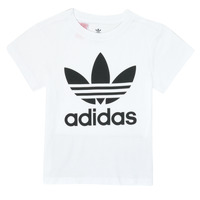 Textil Criança T-Shirt mangas curtas wide adidas Originals TREFOIL TEE Branco