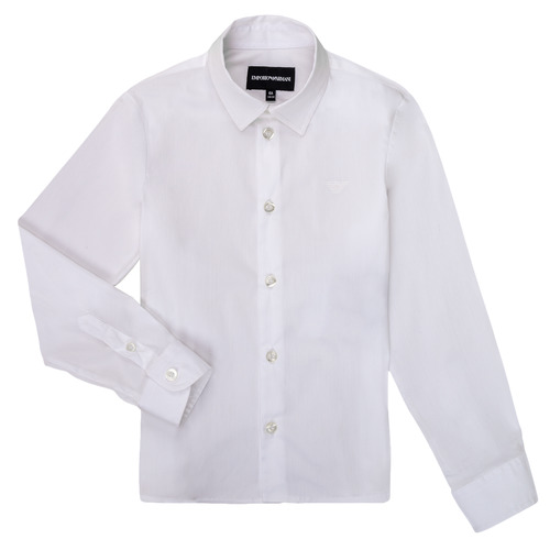 Textil Rapaz Camisas mangas comprida Emporio Armani sweater 8N4CJ0-1N06Z-0100 Branco