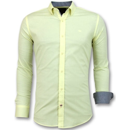 Textil Homem Camisas mangas comprida Tony Backer 102434217 Amarelo