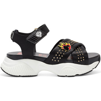 Sapatos Mulher Sapatilhas Ed Hardy - Flaming sandal black Preto