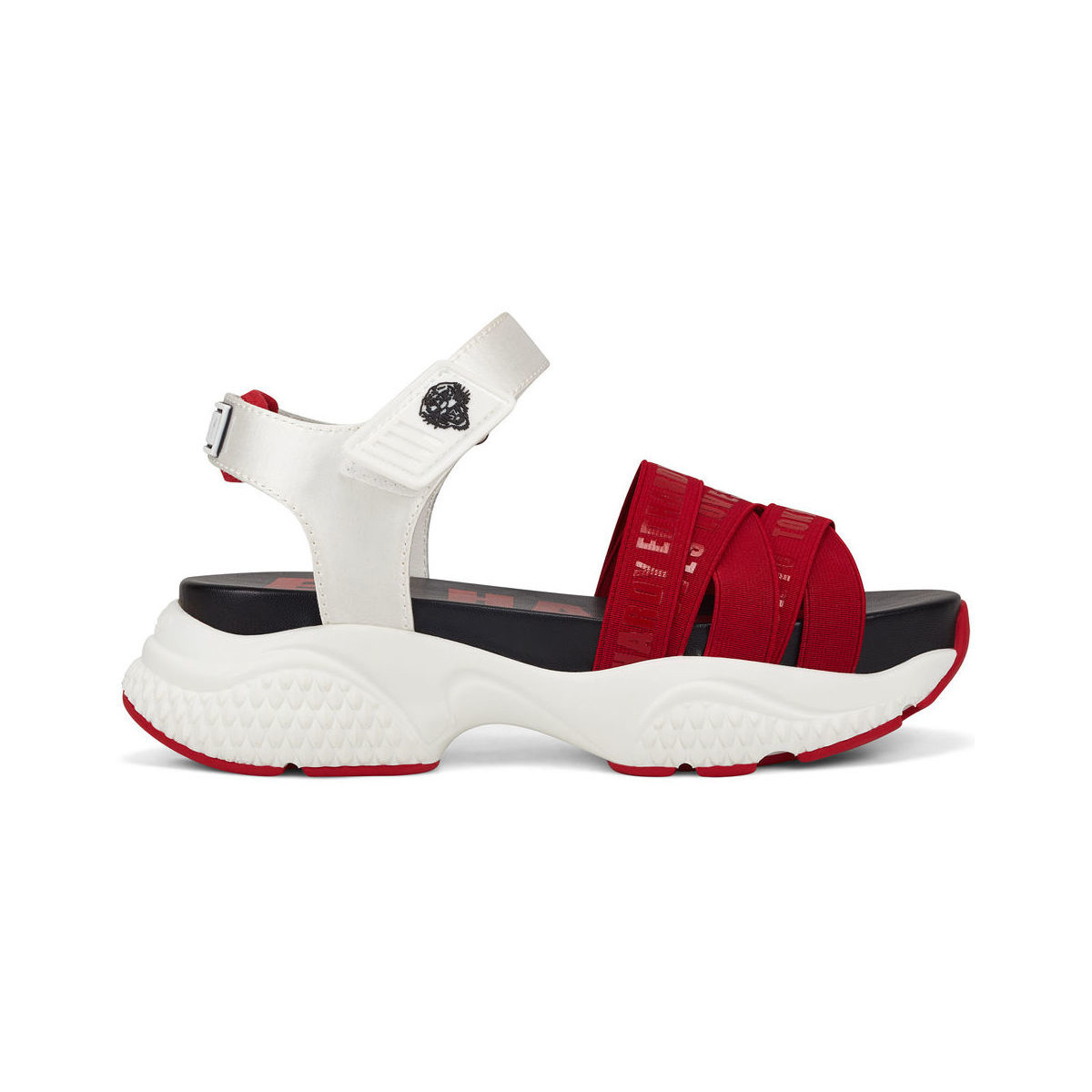 Sapatos Mulher Sandálias Ed Hardy Overlap sandal red/white Vermelho