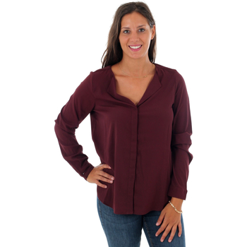 Textil Mulher camisas Vero Moda 10221587 VMGRACE L/S TOP COLOR PORT ROYALE Vermelho