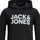 Textil Rapaz Sweats Jack & Jones 12152841 JJECORP LOGO SWEAT HOOD SS19 BLACK Preto