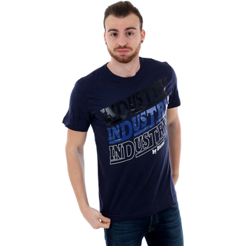 Textil Homem T-Shirt Jacket curtas Diesel 00S3F-0091-8AT NAVY Azul