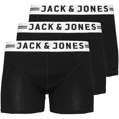 Roupa de interior Rapaz Boxer Jack & Jones 12149293 SENSE TRUNKS 3-PACK NOOS JR BLACK Preto