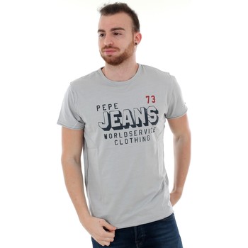 Textil Homem T-Shirt mangas curtas Pepe jeans PM506758 KENTH - 921 MISTY GREY Cinza