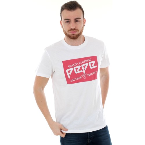 Textil Homem T-Shirt mangas curtas Pepe jeans PM506451 45TH 06M - 803 OFF WHITE Branco