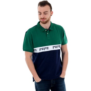 Textil Homem Polos mangas curta Pepe sneakers JEANS PM541220 FIDALL - 664 SHERWOOD Verde