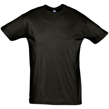Textil T-Shirt mangas curtas Sols REGENT COLORS MEN-CAMISETA hombre  CUELLO REDONDO de algodón Preto