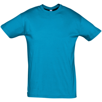 Textil Boy Crew Neck Long Sleeve Knitted Sweat Shirt Sols REGENT COLORS MEN Azul