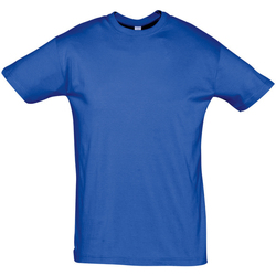 Textil T-Shirt mangas curtas Sols REGENT COLORS MEN-CAMISETA hombre  CUELLO REDONDO de algodón Azul