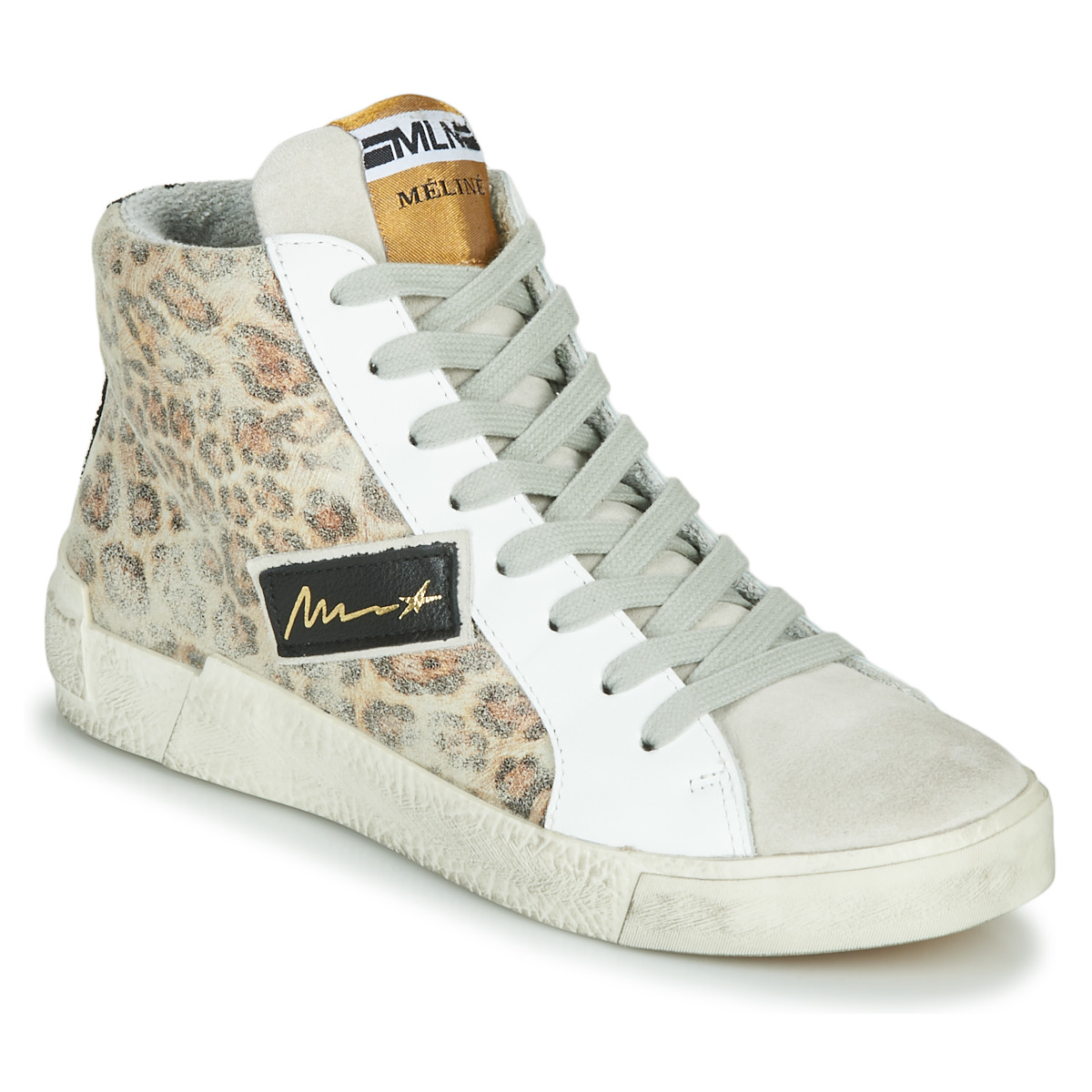 Sapatos Mulher Sapatilhas de cano-alto Meline NK5050 Bege / Leopardo