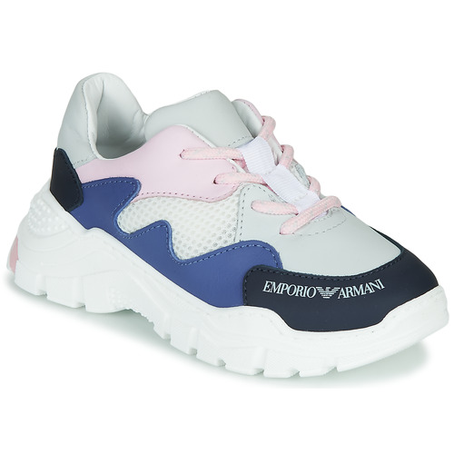 Sapatos Rapaz Sapatilhas Emporio Armani Piece XYX008-XOI34 Branco / Azul