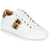 Sapatos Mulher Sapatilhas Geox PONTOISE Branco / Leopardo