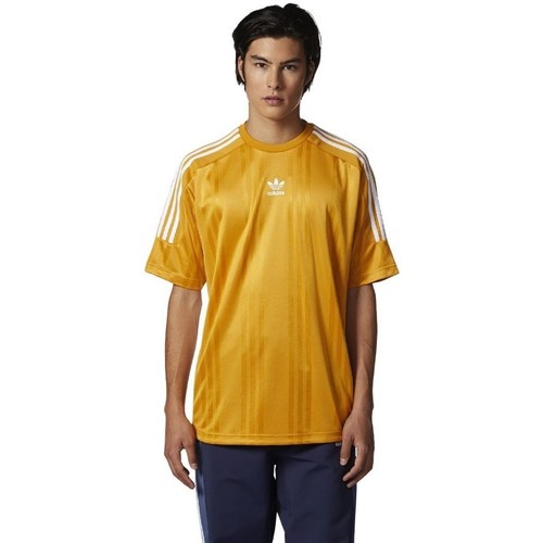 Textil Homem T-Shirt mangas curtas adidas Originals Originals Jacquard 3 Stripes Tshirt Amarelo