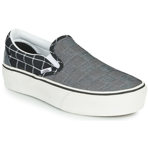 Sapatos Mulher Slip on producto Vans CLASSIC SLIP-ON PLATFORM Cinza