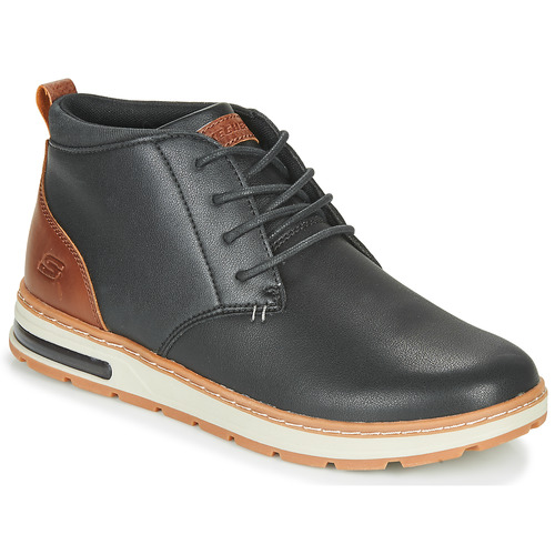Sapatos Homem SKECHERS Sneaker bassa 'Glide-Step' grigio nero Skechers EVENSTON Preto / Castanho