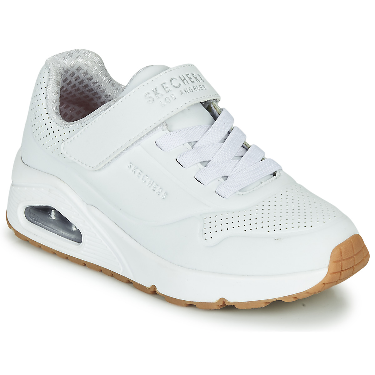 Kids Skechers Uno Stand On Air Sports Shoes White