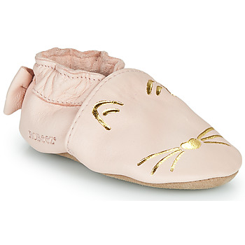 Sapatos Rapariga Pantufas bebé Robeez GOLDY CAT Rosa / Ouro