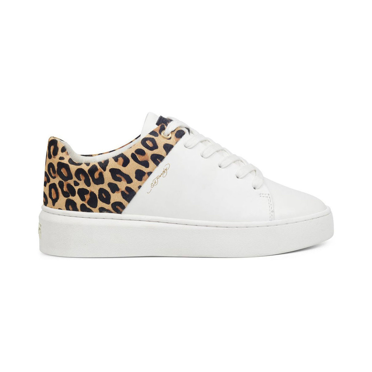 Sapatos Mulher Sapatilhas Ed Hardy Wild low top white leopard Branco